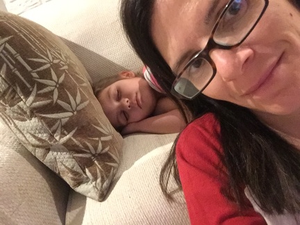 Greta Asleep Selfie